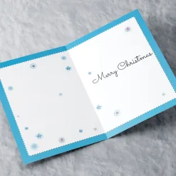 Personalised Christmas Card - Blue Snowman