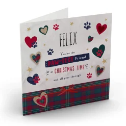 Personalised Christmas Card - Paw-Fect Friend