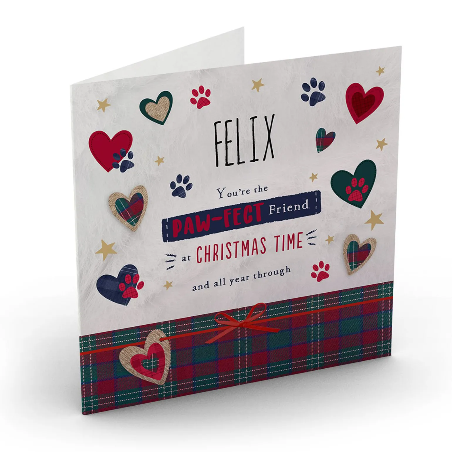 Personalised Christmas Card - Paw-Fect Friend
