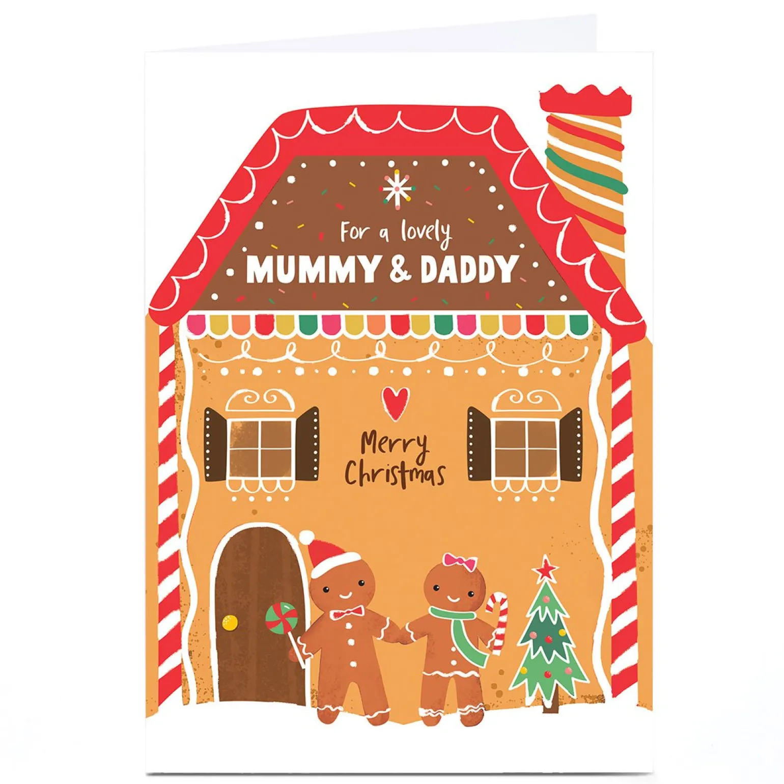 Personalised Christmas Card - For A Lovely Mummy & Daddy