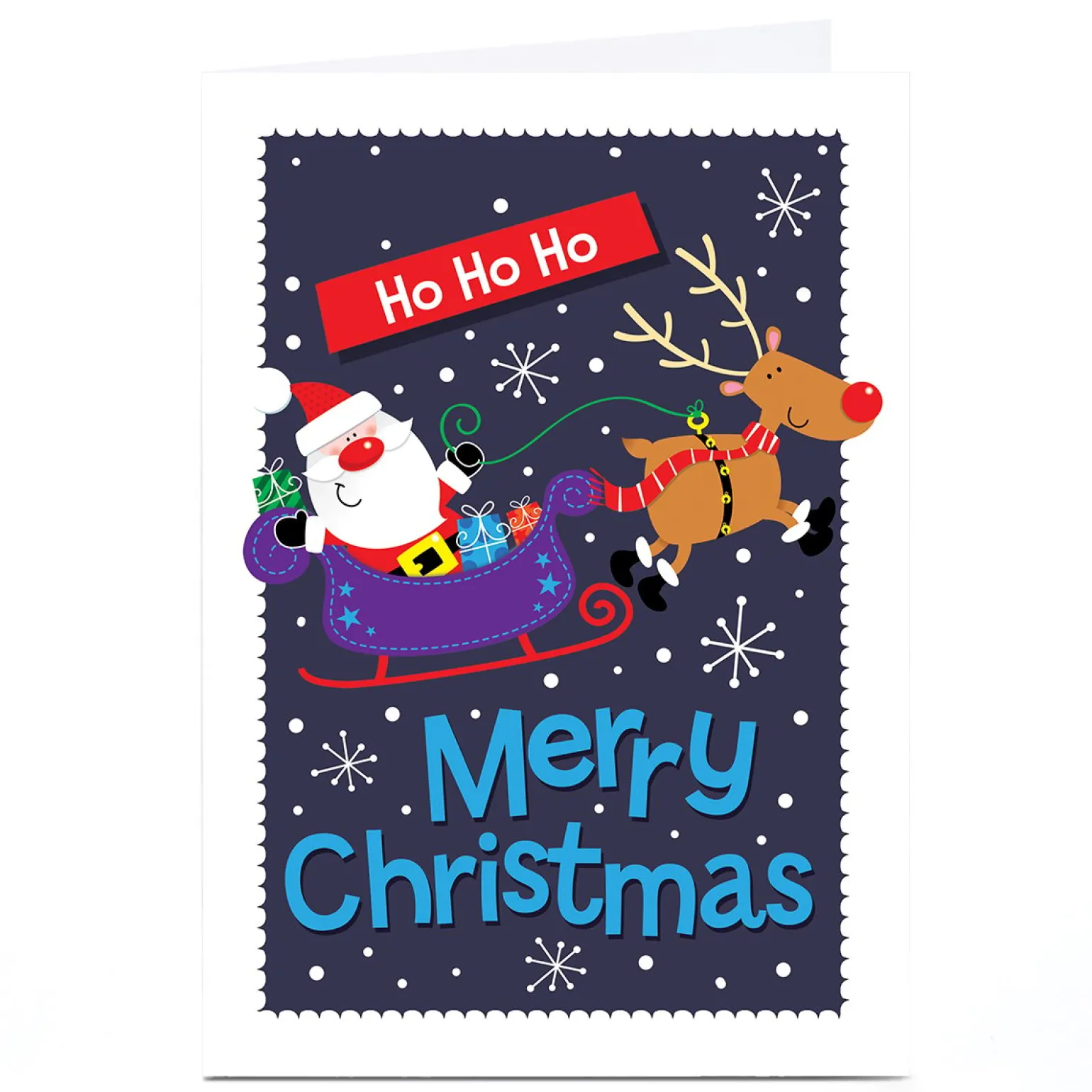 Personalised Christmas Card - Ho Ho Ho Merry Christmas