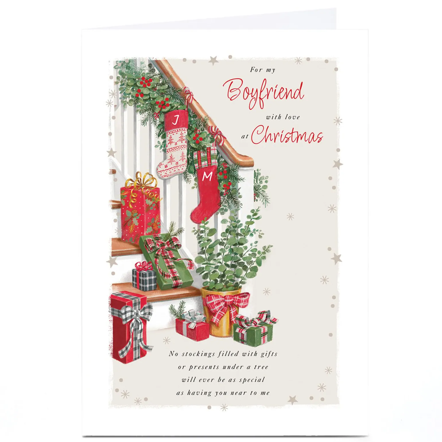 Personalised Christmas Card - Festive Staircase