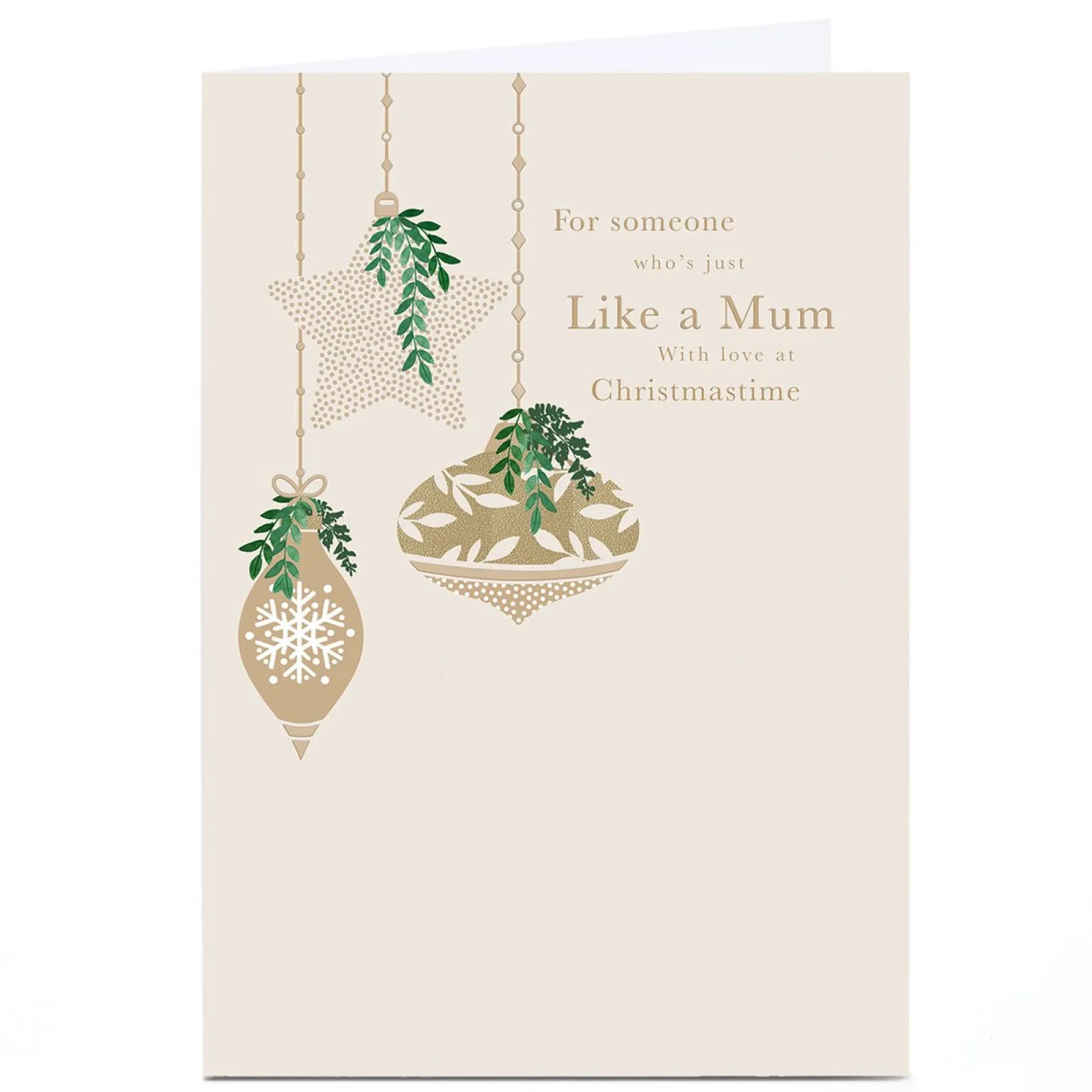 Personalised Christmas Card - For Someone Who's Just Like A Mum