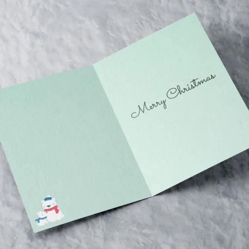 Personalised Christmas Card - Big & Little Polar Bears