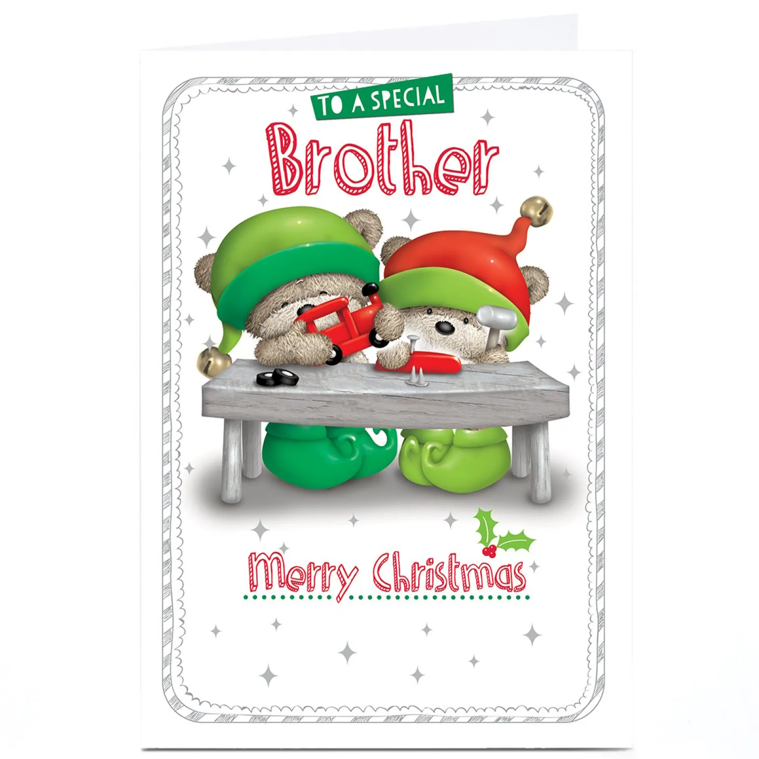 Personalised Christmas Card - HUGS - Special Brother