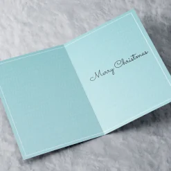 Personalised Christmas Card - Ice Skates Blue