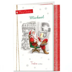 Personalised Christmas Card - Festive Wishes