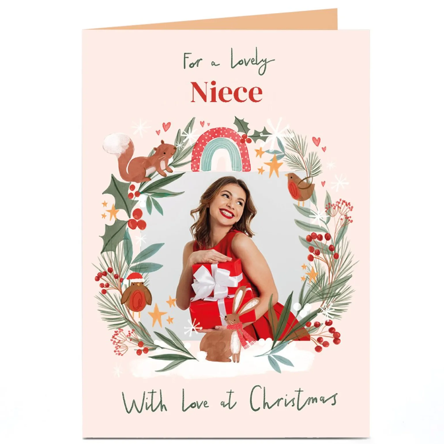Personalised Christmas Photo Card - With love at Christmas