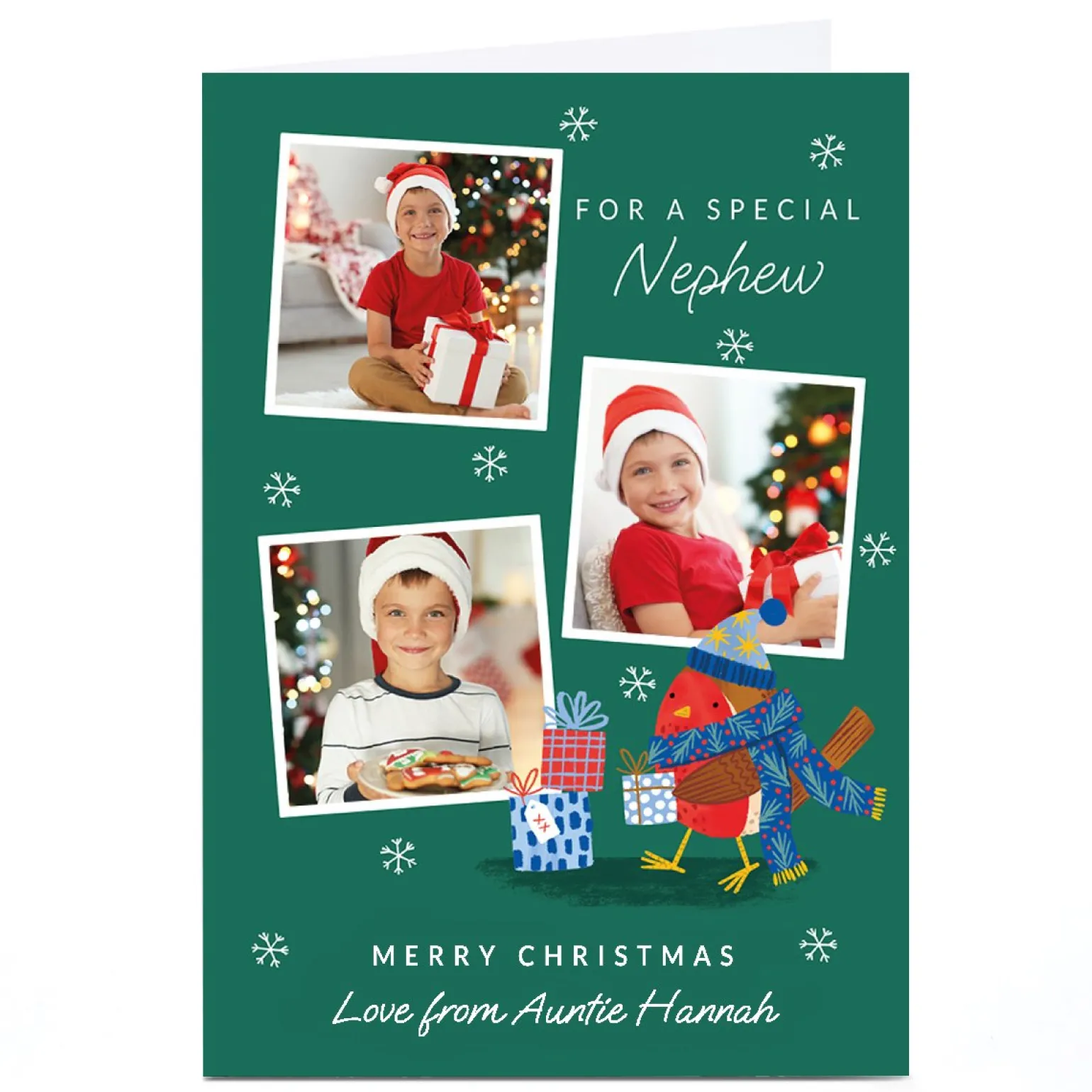 Personalised Christmas Photo Card - For a Special Nephew