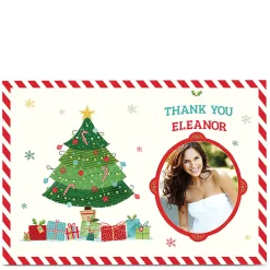 Personalised Christmas Thank You Card - Presents Under The Tree