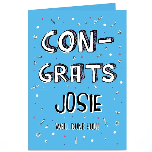 Personalised Congratulations Card - Well Done You!