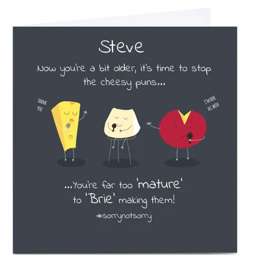 Personalised Cory Reid Birthday Card - Cheesy Puns