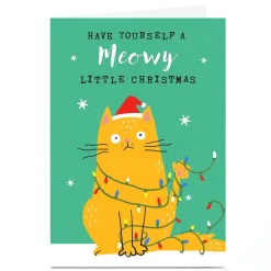 Personalised Dalia Clark Christmas Card - Meowy