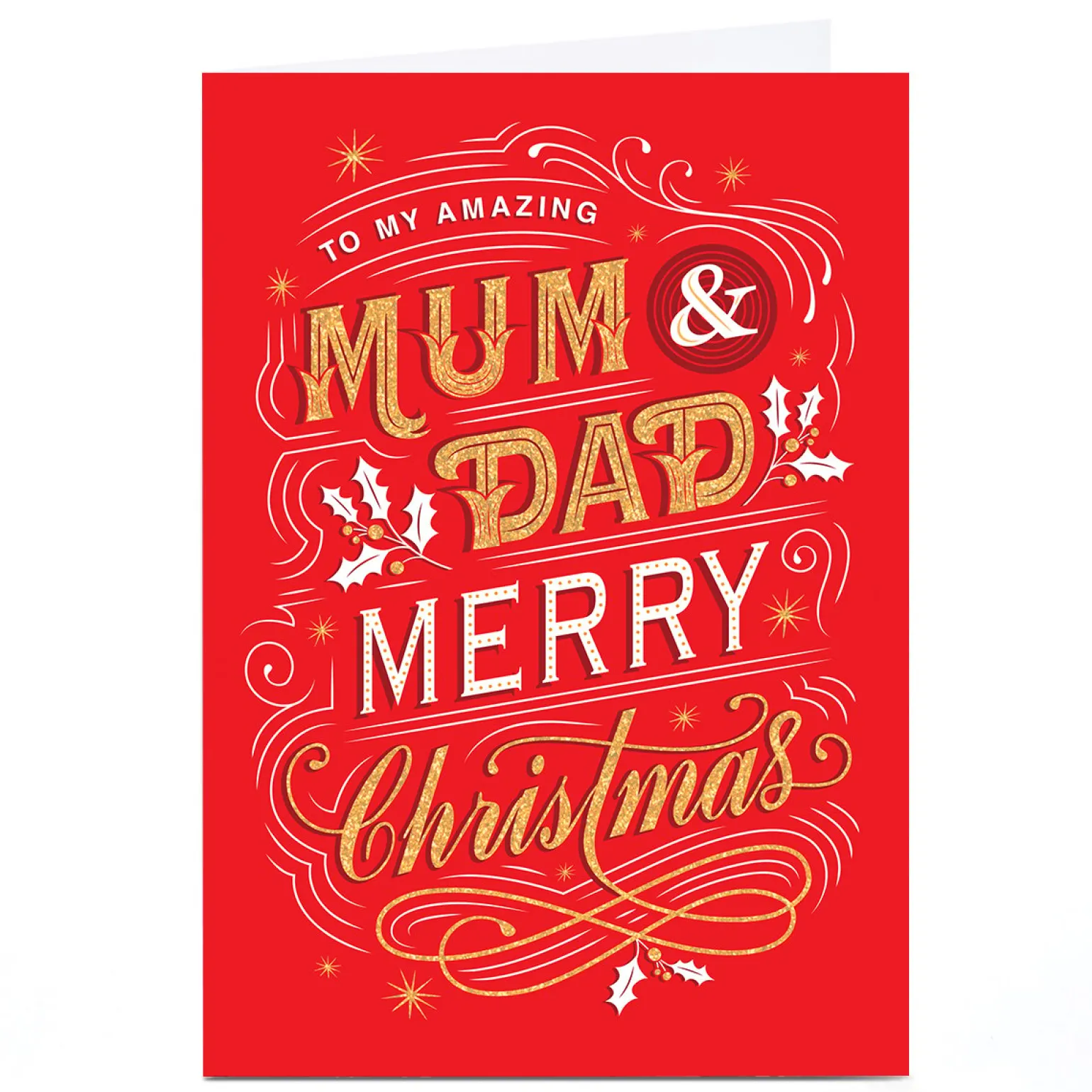Personalised Dalia Clark Christmas Card - Amazing Mum & Dad