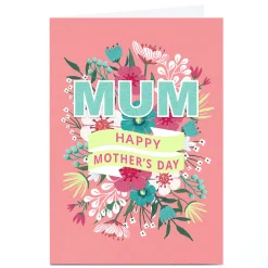 Personalised Dalia Clark Mother's Day Card - Mum with Flowers