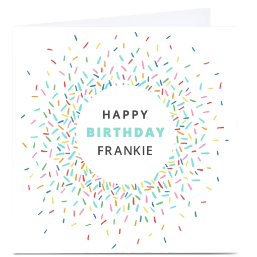 Personalised Dalia Clark Birthday Card - Colourful Sprinkles