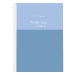 Personalised Diary - Blue Block Colour
