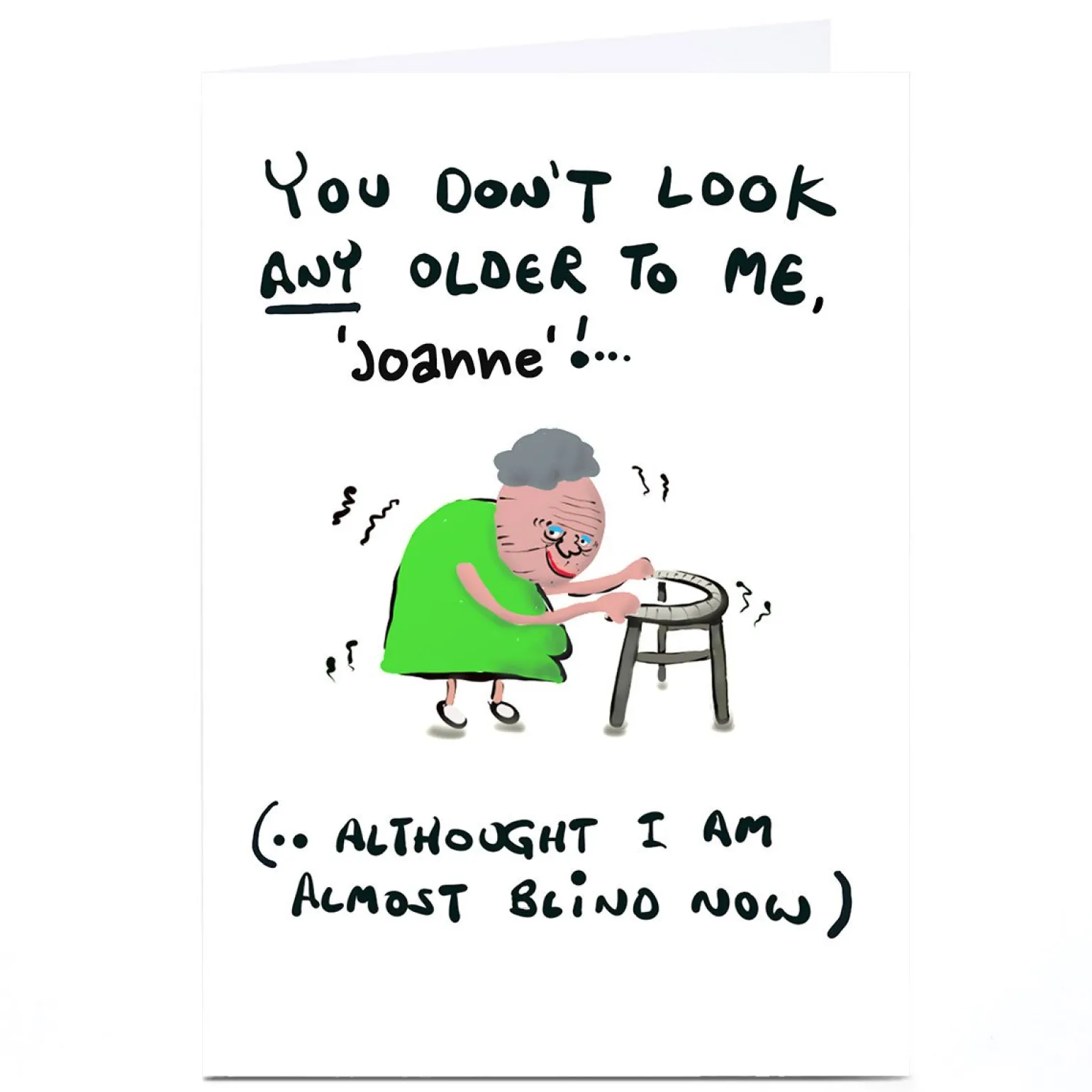 Personalised Do Something David Birthday Card - Almost Blind