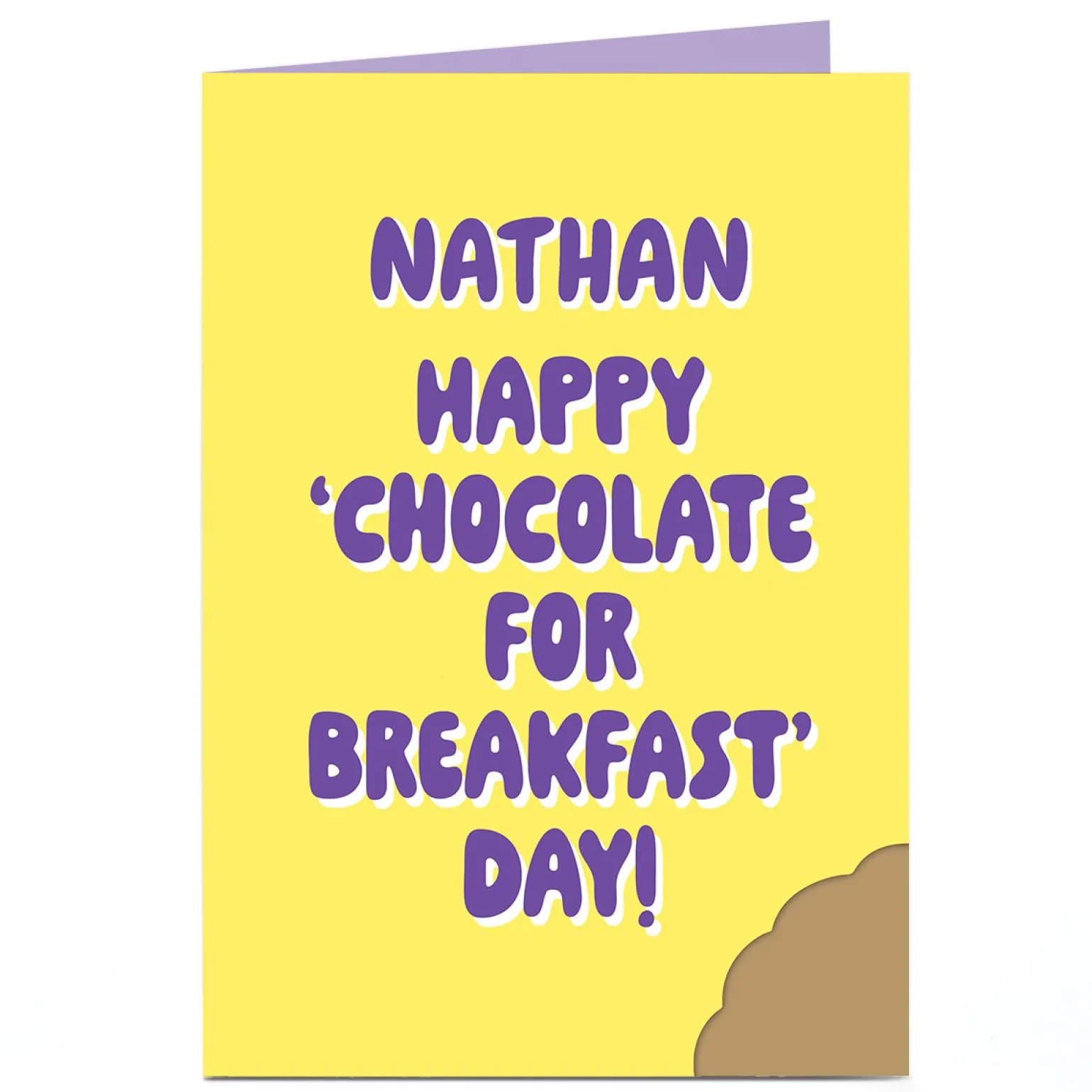 Personalised Easter Card - Chocolate For Breakfast Day