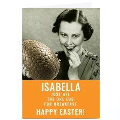 Personalised Easter Card - Just The One Egg