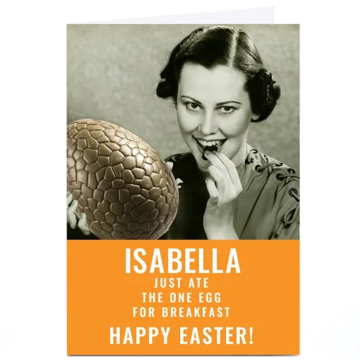 Personalised Easter Card - Just The One Egg