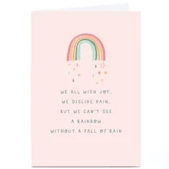 Personalised Ebony Newton Card - Rainbows