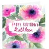 Personalised Emma Isaacs Birthday Card - Watercolour Pink