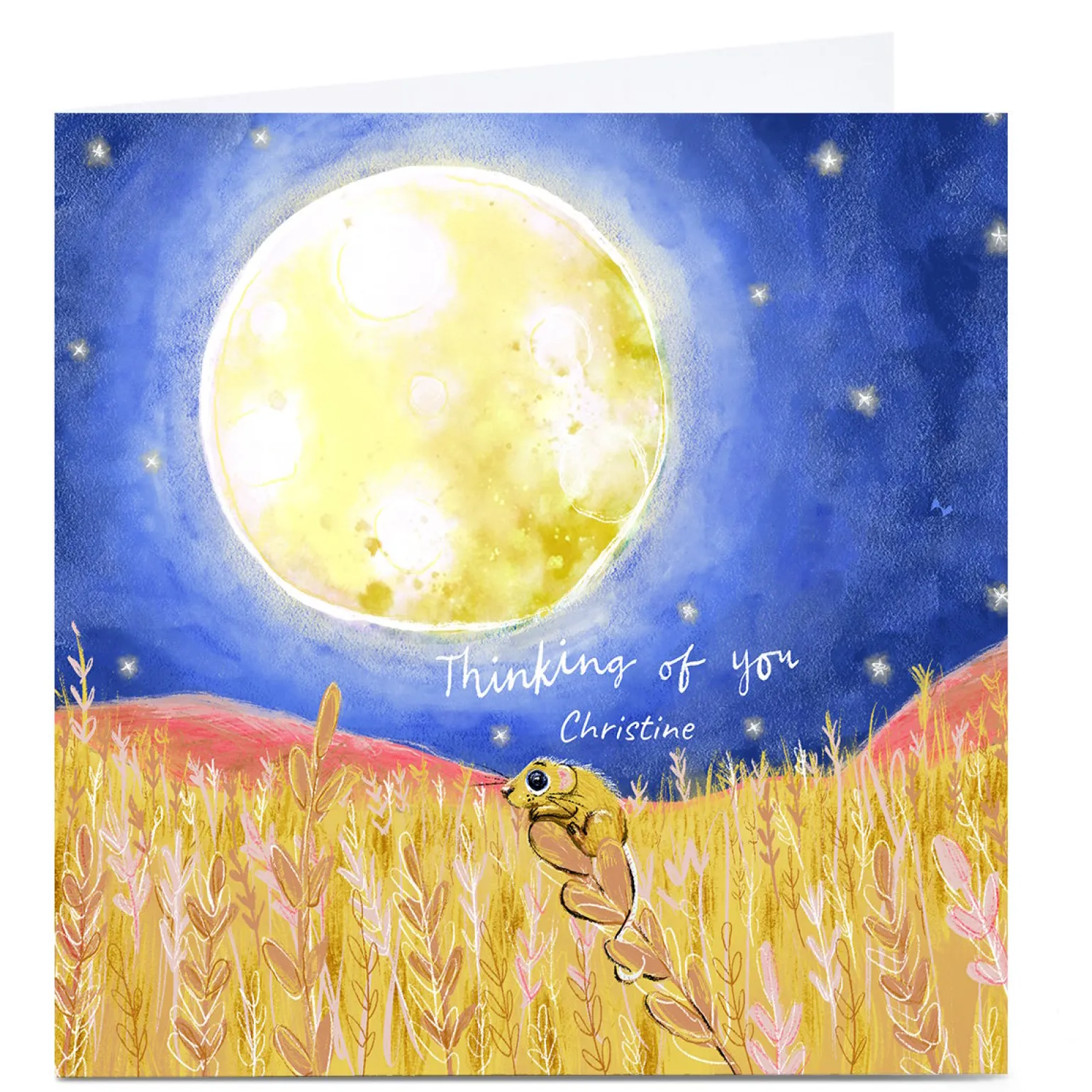 Personalised Emma Valenghi Card - Mouse & Moon
