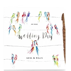 Personalised Emma Valenghi Wedding Card - Birds