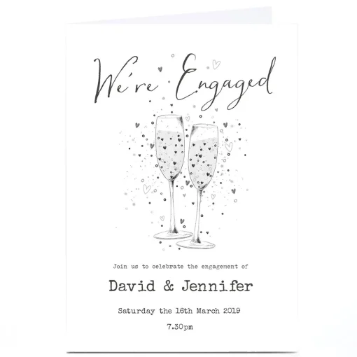 Personalised Engagement Party Invitation - Champagne
