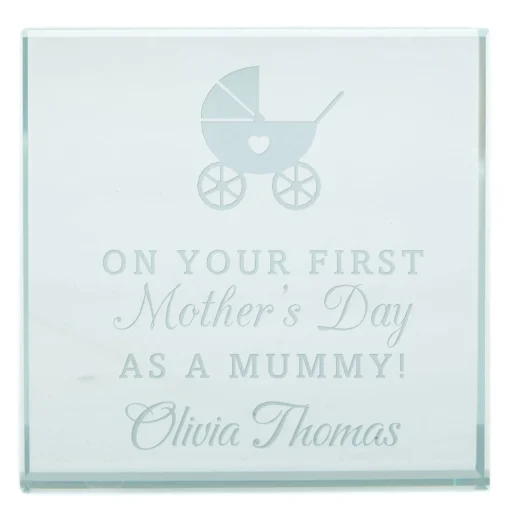Personalised Engraved Glass Token - First Mother's Day