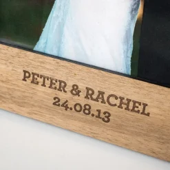 Personalised Engraved Mr & Mrs Wooden Photo Frame