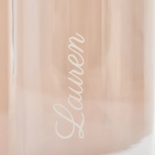 Personalised Engraved Name Can Shaped Glass
