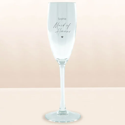 Personalised Engraved Prosecco Glass - Maid Of Honour
