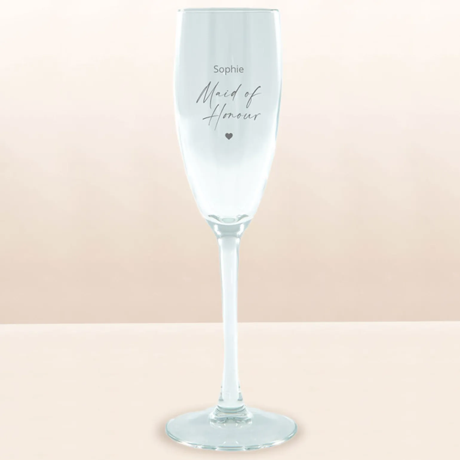 Personalised Engraved Prosecco Glass - Maid Of Honour
