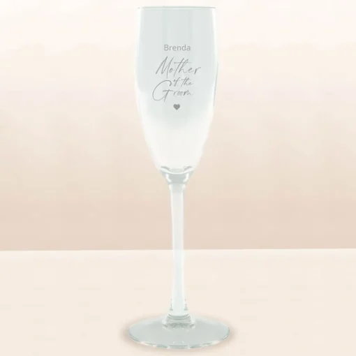 Personalised Engraved Prosecco Glass - Mother Of The Groom