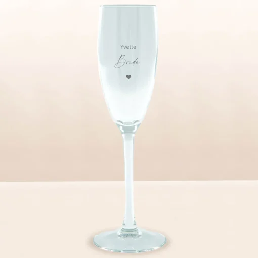 Personalised Engraved Prosecco Glass - Bride
