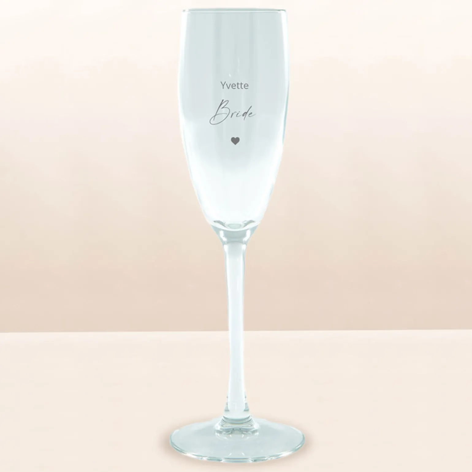 Personalised Engraved Prosecco Glass - Bride