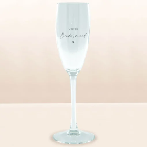 Personalised Engraved Prosecco Glass - Bridesmaid