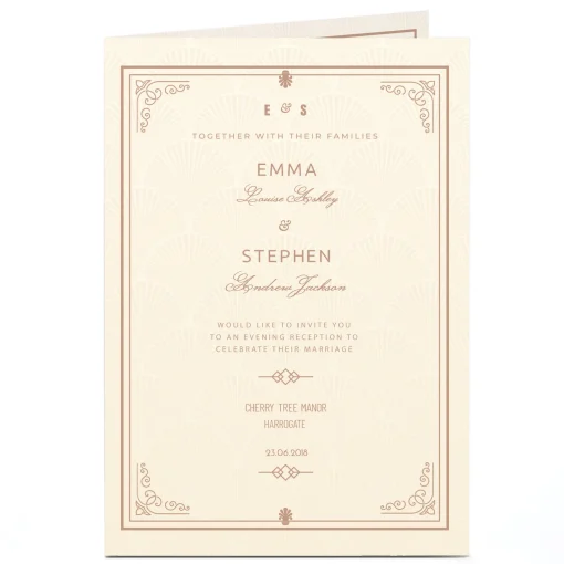Personalised Evening Reception Invitation - Traditional