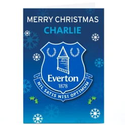 Personalised Everton FC Christmas Card