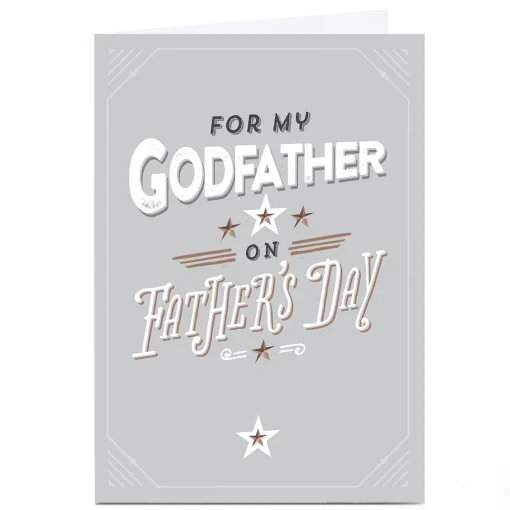 Personalised Father's Day Card - Stars on Father's Day, Godfather