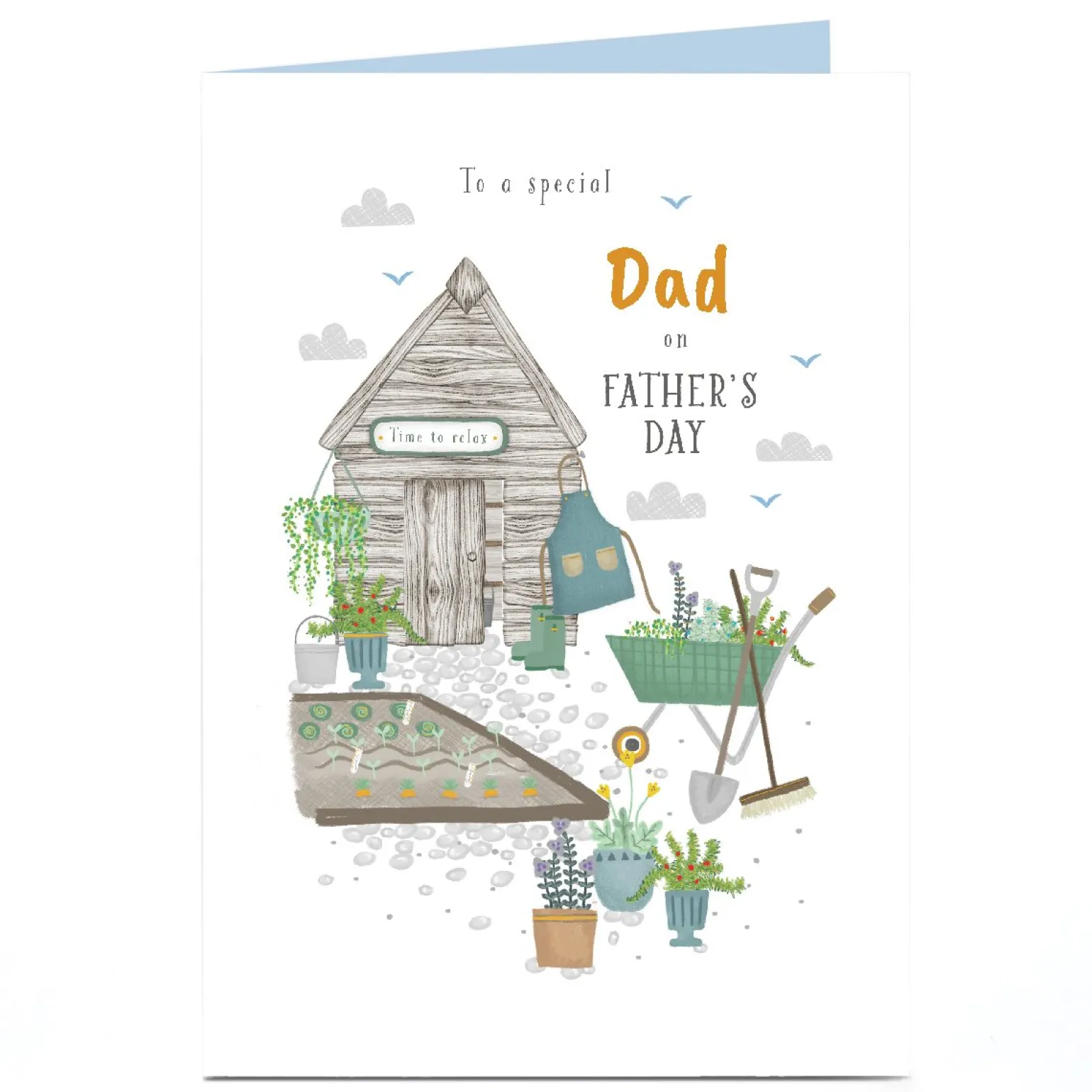 Personalised Father's Day Card - Time to Relax Gardening