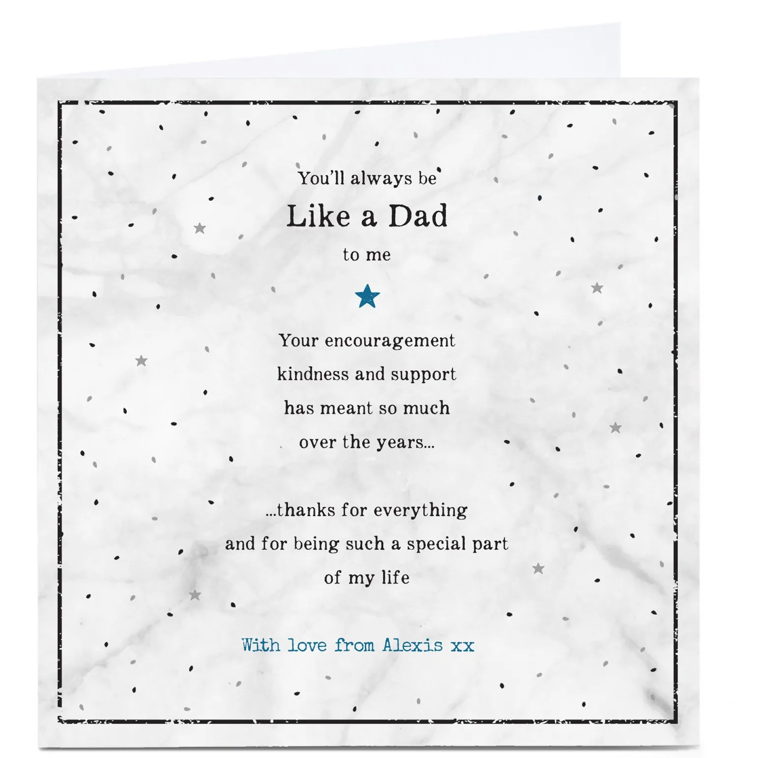 Personalised Father's Day Card - Like A Dad To Me