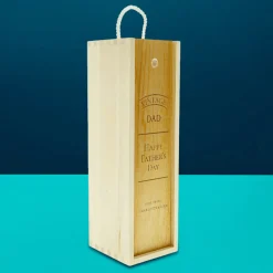 Personalised Father's Day Wine Box - Vintage Happy Father's Day