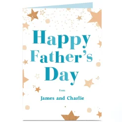 Personalised Father's Day Card - Happy Father's Day Stars