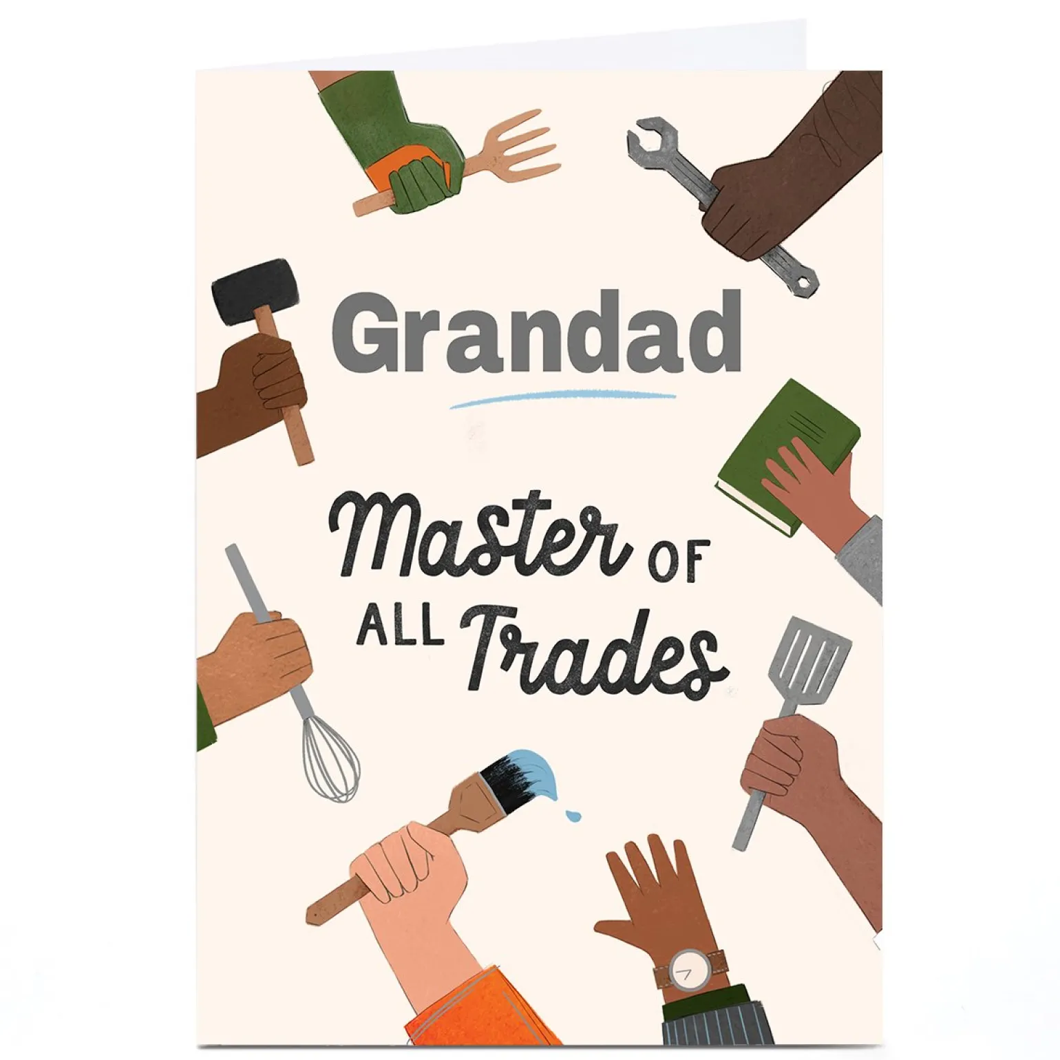 Personalised Father's Day Card - Master of Trades, Grandad