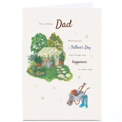 Personalised Father's Day Card - Greenhouse Garden, Dad