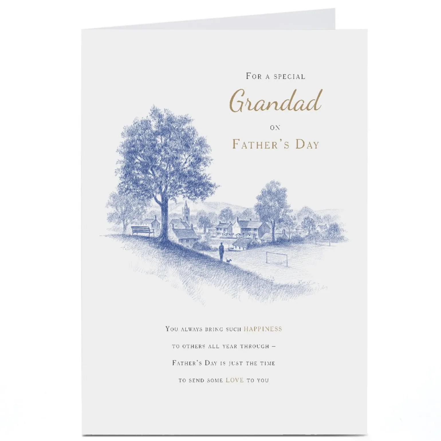 Personalised Father's Day Card - Village scene image