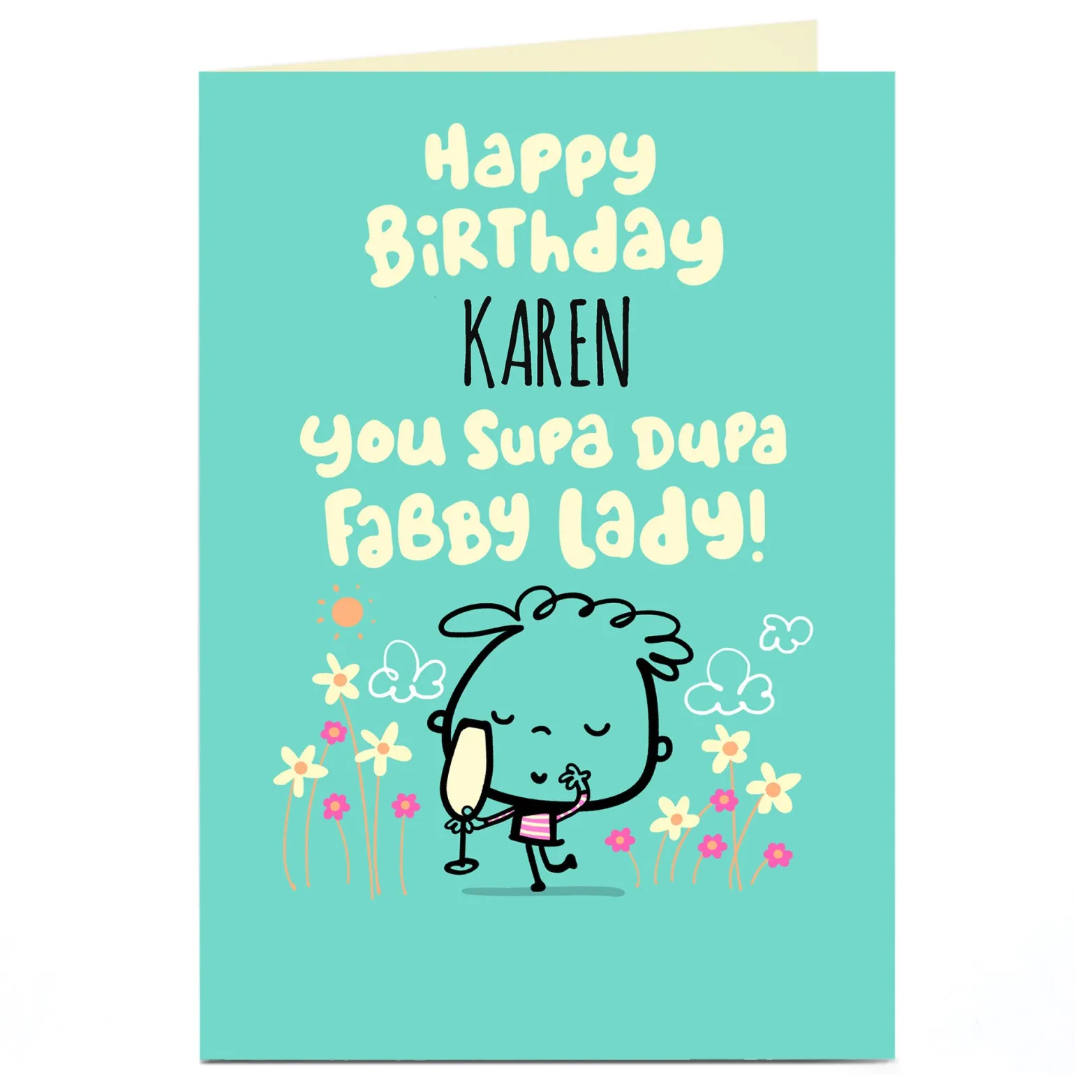 Personalised Fruitloops Birthday Card - Fabby Lady